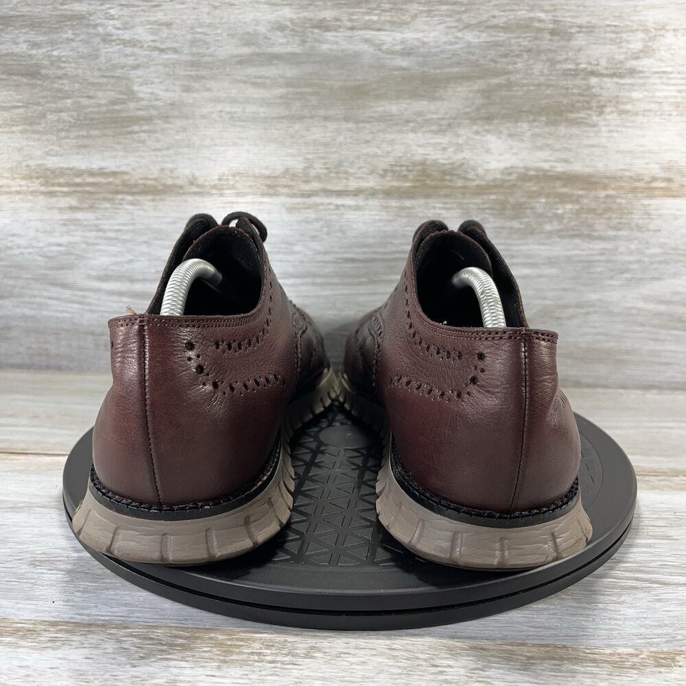 Cole Haan Men’s ZEROGRAND Brown Leather Wingtip Oxfords Size 10.5 - Picture 6 of 11